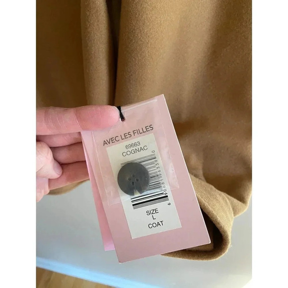 Avec Les Filles NWT Solid Shirt Tail Shacket in Cognac Size Large - Picture 7 of 11